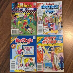 Vintage Archie Comics Digest Lot of 4 - Betty #1 & Katy Keene #1 Premiere Issues